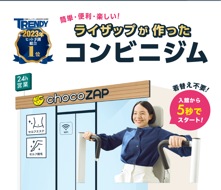 チョコザップはライザップが作ったコンビニジム